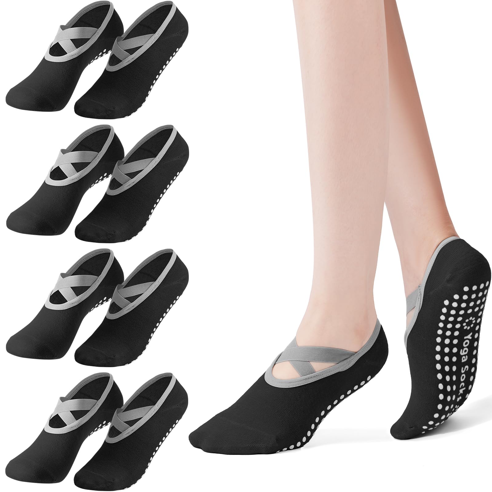 4-Pack Women's Pilates Socks,  - Medias Para Pilates Y Yoga review and price