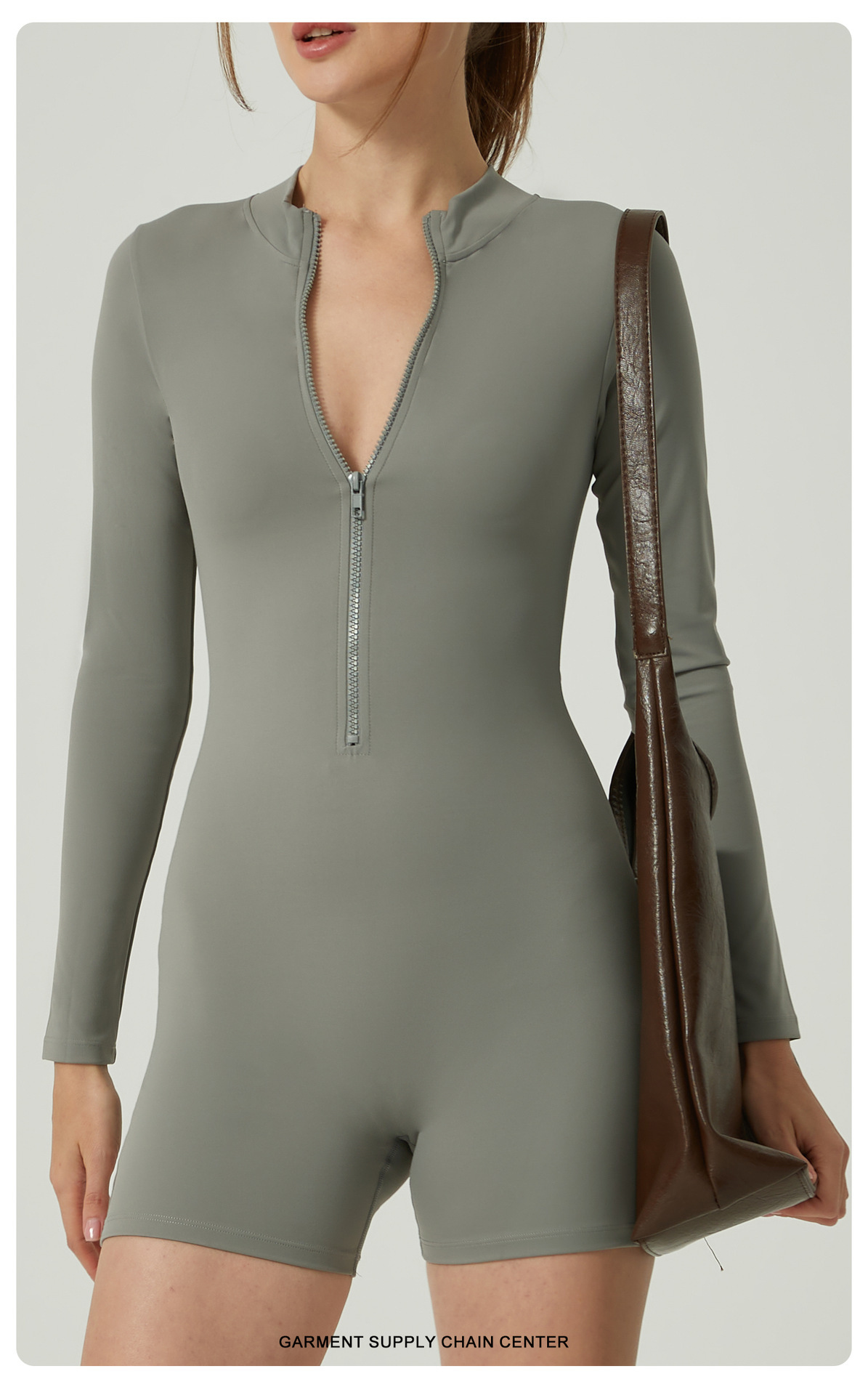Long Sleeve Zipper Short Worko - Pilates Yoga One review and price