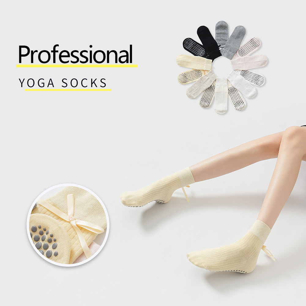 Cute Bowknot Yoga Socks Girls  - Pilates & Yoga Vida review and price