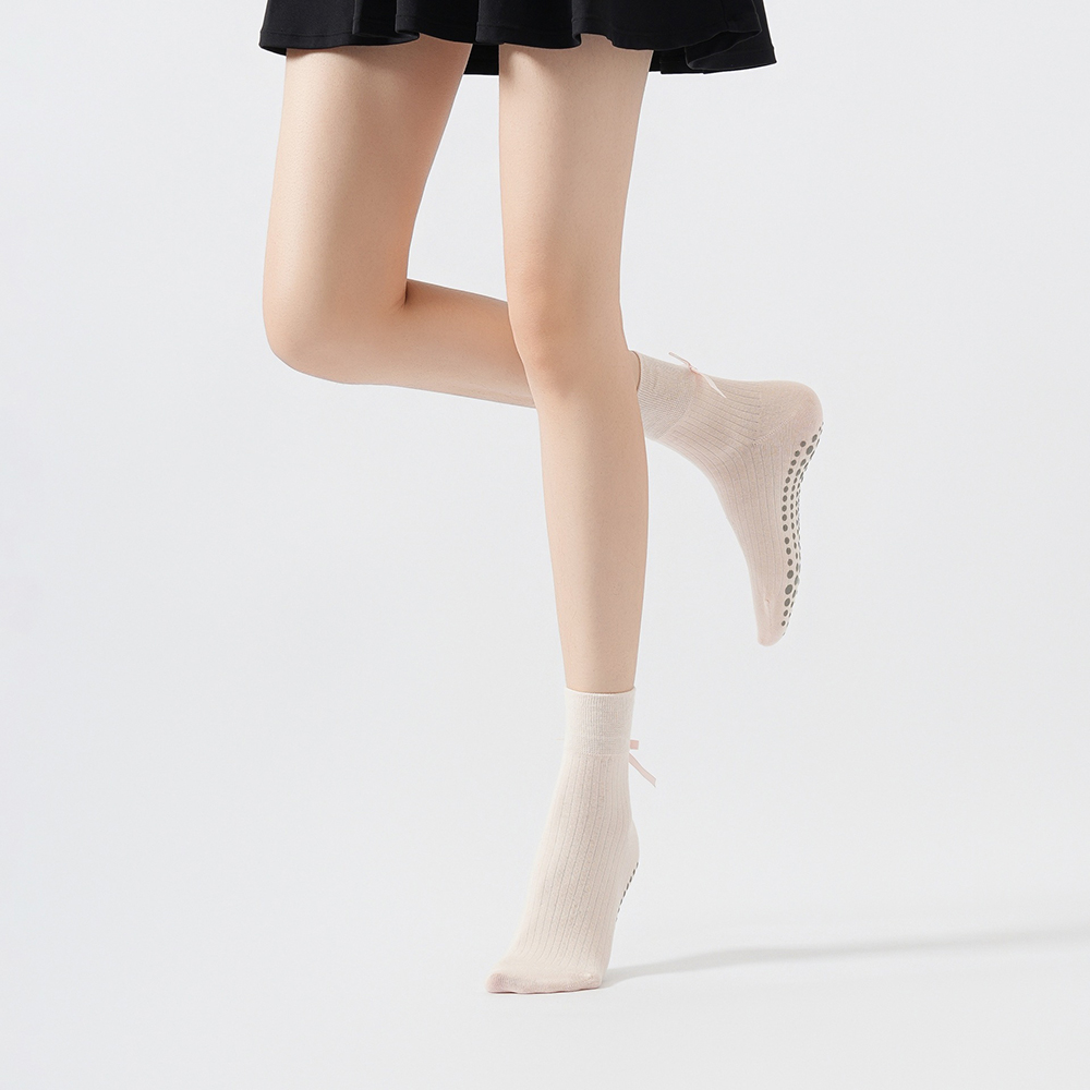 Cute Bowknot Yoga Socks Girls  - Pilates & Yoga Vida review and price